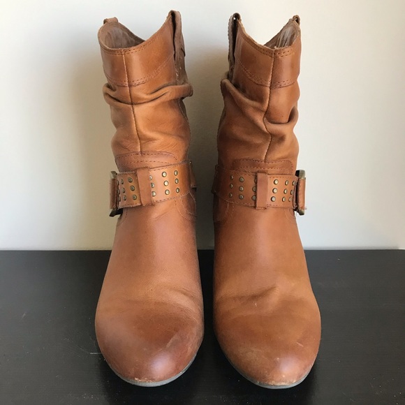 Aldo Leather Mid-calf Boots with Buckle - Picture 2 of 8